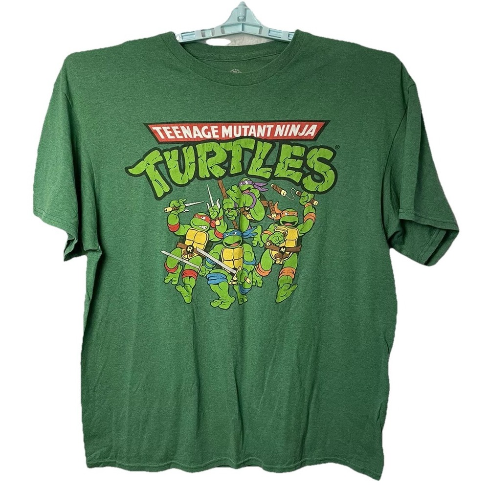 Teenage Mutant Ninja Turtles Nickelodeon Green SZ XL Cartoon Movies Gamer Skater